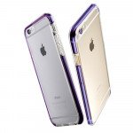 Wholesale iPhone 7 Plus LED Flash Clear Hybrid Case (Purple)